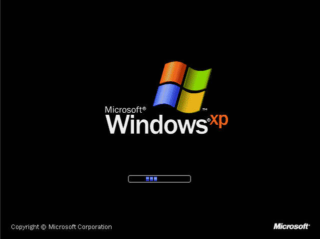 Reboot: Interesting, it boots with the Windows XP screen...